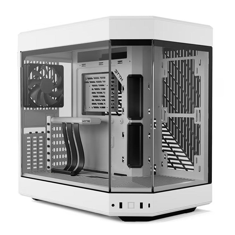 HYTE Y60 Panoramic Tempered Glass E-ATX Mid Tower Gaming Case with 3 Fans - Snow White HYTE Y60 Panoramic Tempered Glass E-ATX Mid Tower Gaming Case with 3 Fans - Snow White